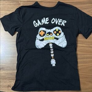 Black 'Game Over' Graphic T-Shirt Children’s Place Size Large 10/12 Halloween